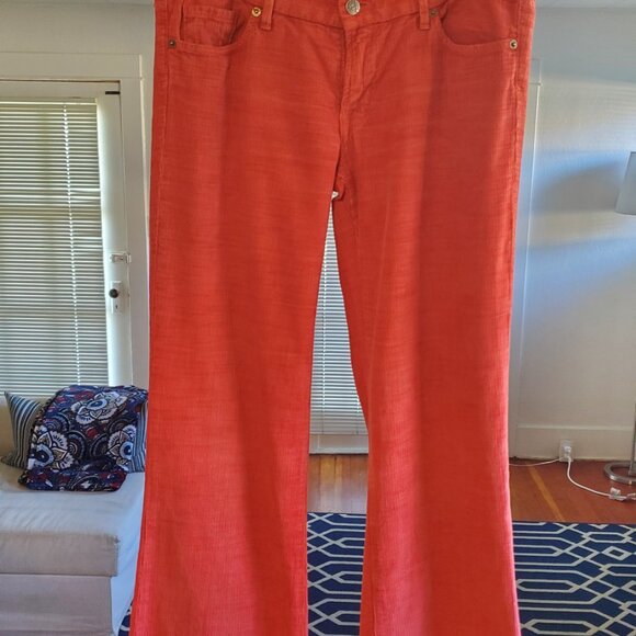 Citizens of Humanity Orange Corduroy Low Rise Jeans - Picture 9 of 9